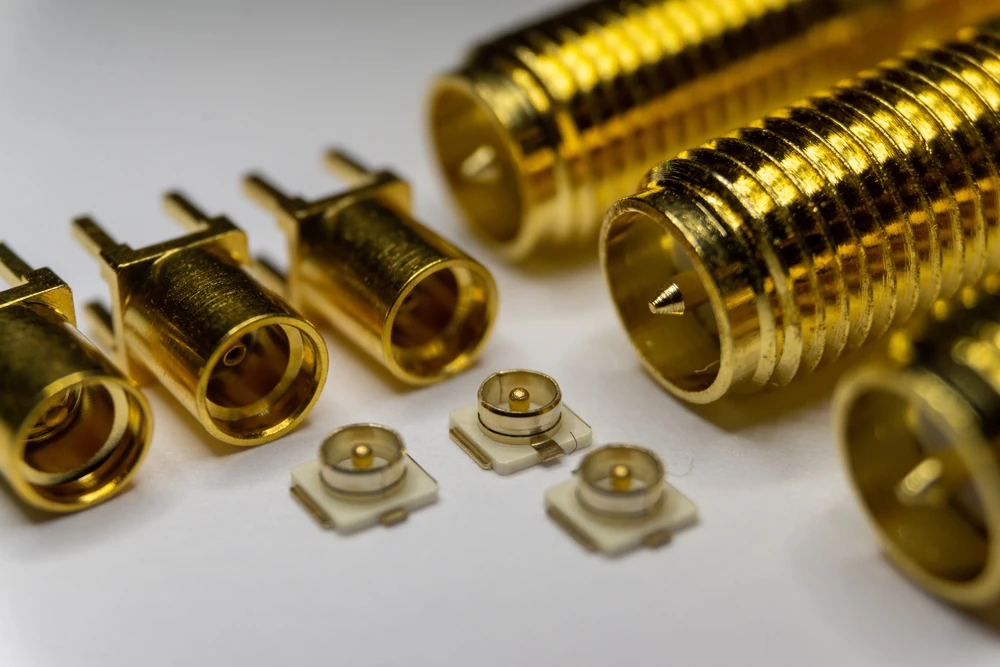 Gold and nickel connector plating